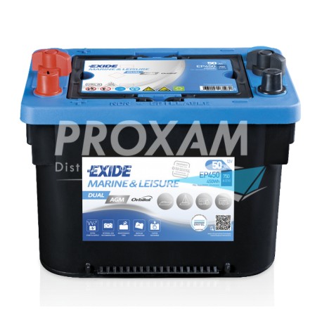 BATTERIE EXIDE DUAL AGM 50AH