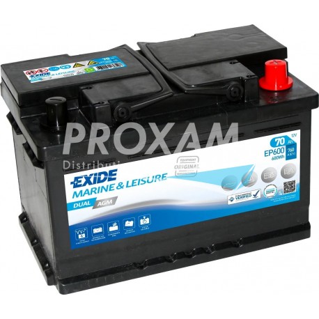 BATTERIE EXIDE DUAL AGM 70AH