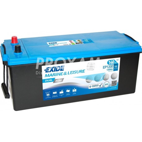 BATTERIE EXIDE DUAL AGM 140AH