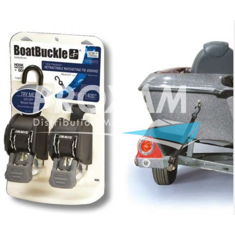 SANGLE BOAT BUCKLE RETRACTABLE MINI G3 L.182CM (LA PAIRE)